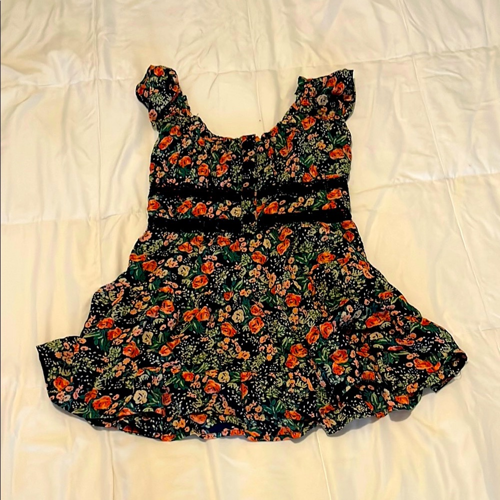 Angie Girls Floral Button-Up Dress